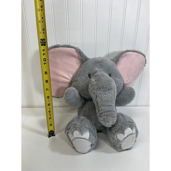 Gund Plush Elephant Big Floppy Ear Stuffed Toy Gray/Pink 11"Nursery Animal Decor - Picture 6 of 7